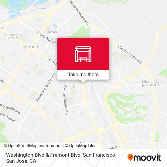 Washington Blvd & Fremont Blvd map