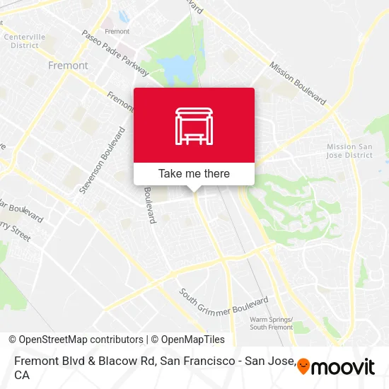 Mapa de Fremont Blvd & Blacow Rd