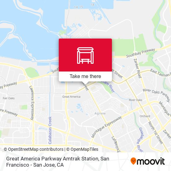 Great America Parkway Amtrak Station map