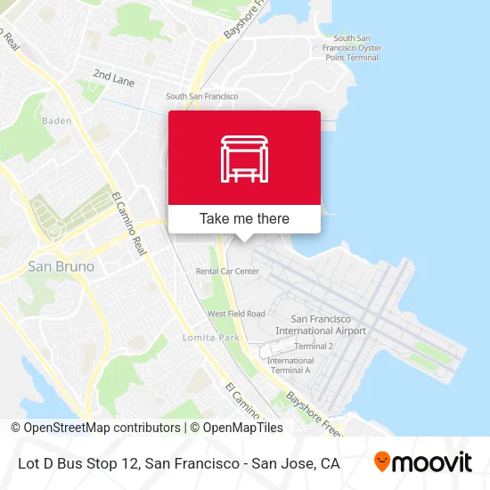 Lot D Bus Stop 12 map