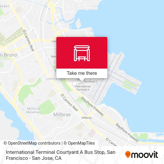 Mapa de International Terminal Courtyard A Bus Stop