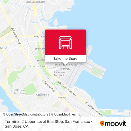 Mapa de Terminal 2 Upper Level Bus Stop