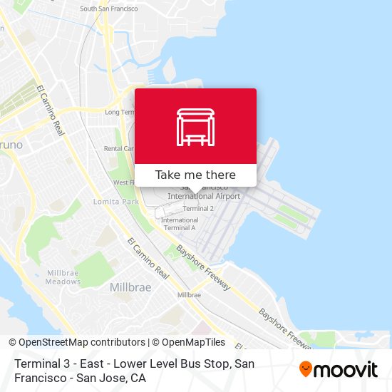 Mapa de Terminal 3 - East - Lower Level Bus Stop