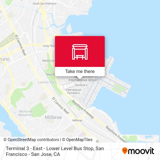 Terminal 3 - East - Lower Level Bus Stop map