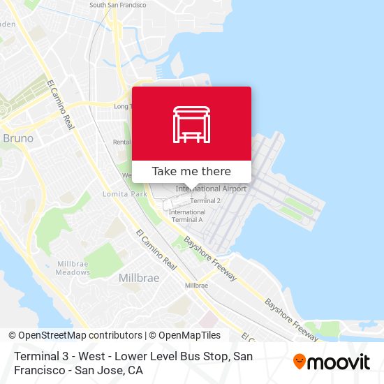 Terminal 3 - West - Lower Level Bus Stop map