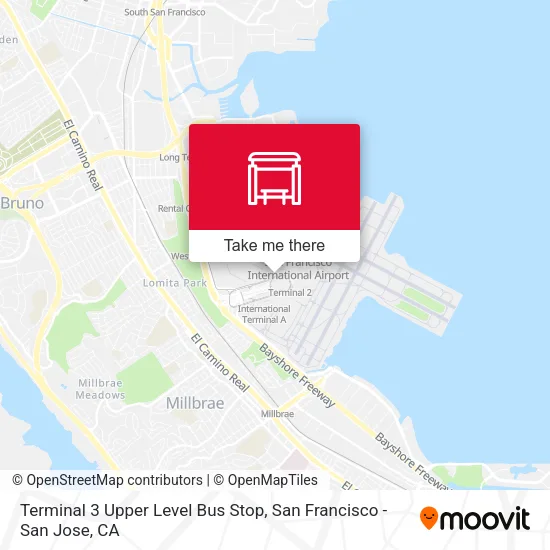 Mapa de Terminal 3 Upper Level Bus Stop