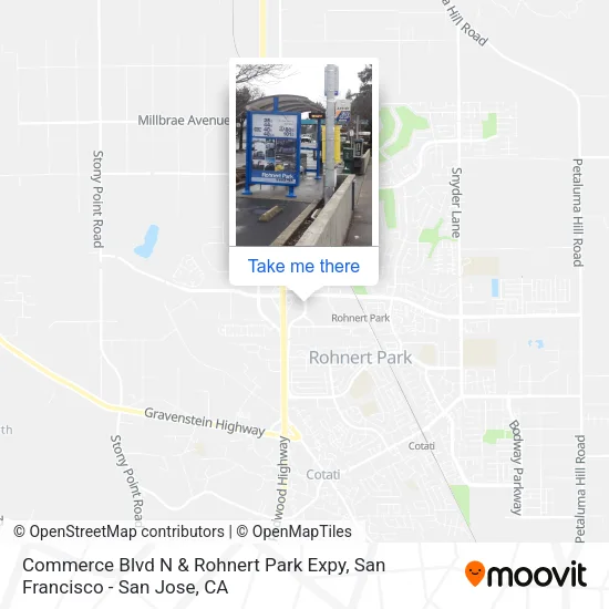 Mapa de Commerce Blvd N & Rohnert Park Expy