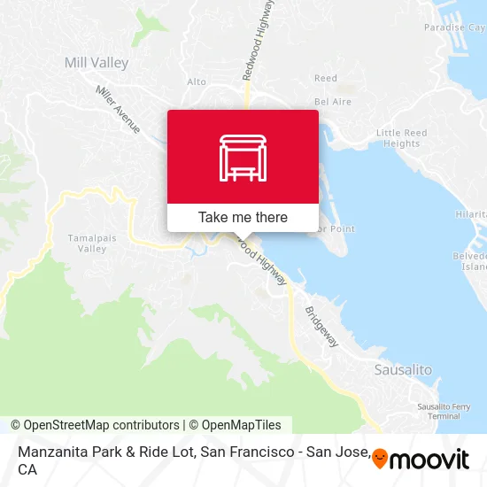 Manzanita Park & Ride Lot map