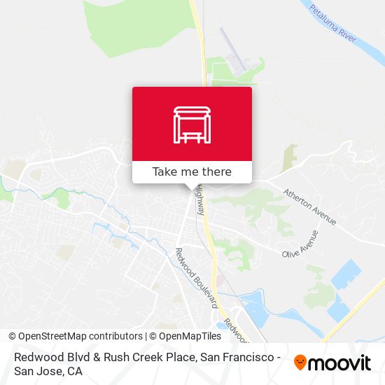 Redwood Blvd & Rush Creek Place map