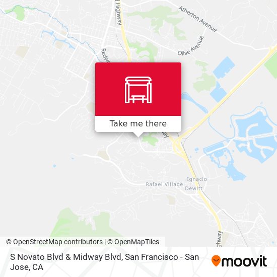 S Novato Blvd & Midway Blvd map