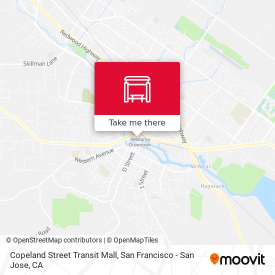 Copeland Street Transit Mall map