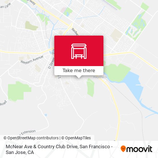 McNear Ave & Country Club Drive map