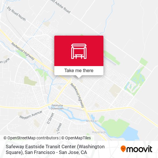 Safeway Eastside Transit Center (Washington Square) map