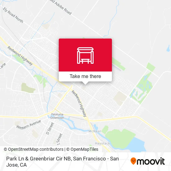 Park Ln & Greenbriar Cir NB map