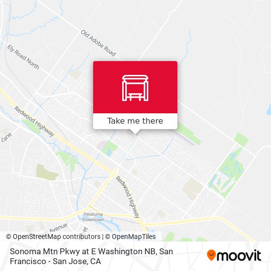 Sonoma Mtn Pkwy at E Washington NB map