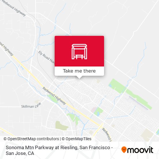 Sonoma Mtn Parkway at Riesling map