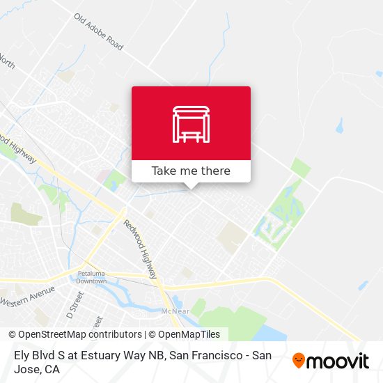 Ely Blvd S at Estuary Way NB map