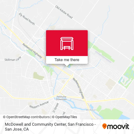 McDowell and Community Center map