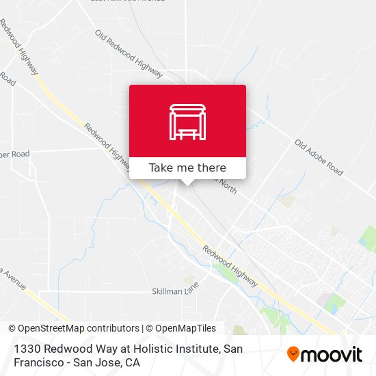 Mapa de 1330 Redwood Way at Holistic Institute