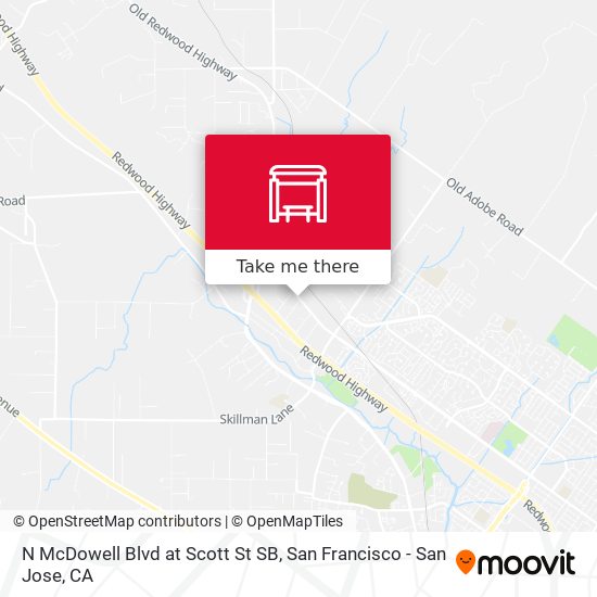 N McDowell Blvd at Scott St SB map