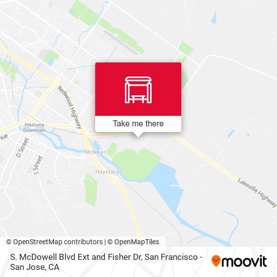 S. McDowell Blvd Ext and Fisher Dr map