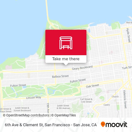 6th Ave & Clement St map