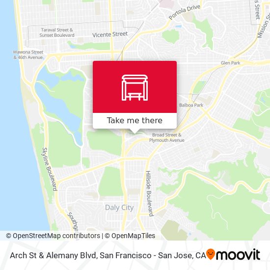 Arch St & Alemany Blvd map