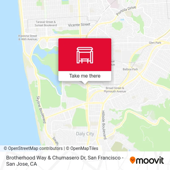 Brotherhood Way & Chumasero Dr map