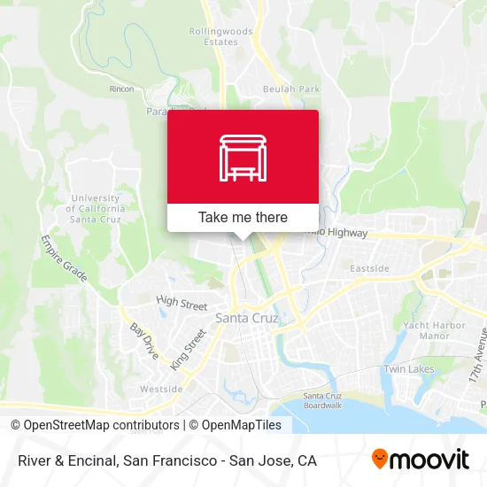 River & Encinal map