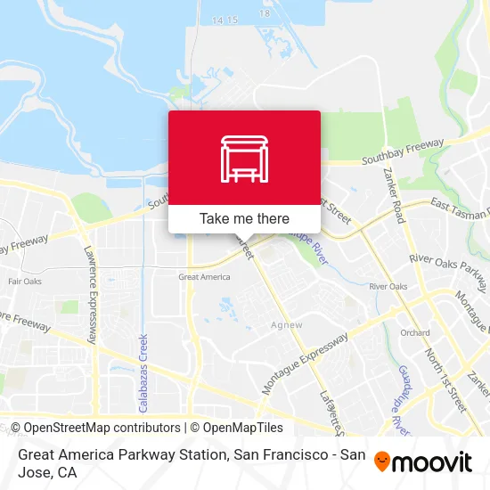 Great America Parkway Station map