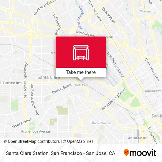 Santa Clara Station map
