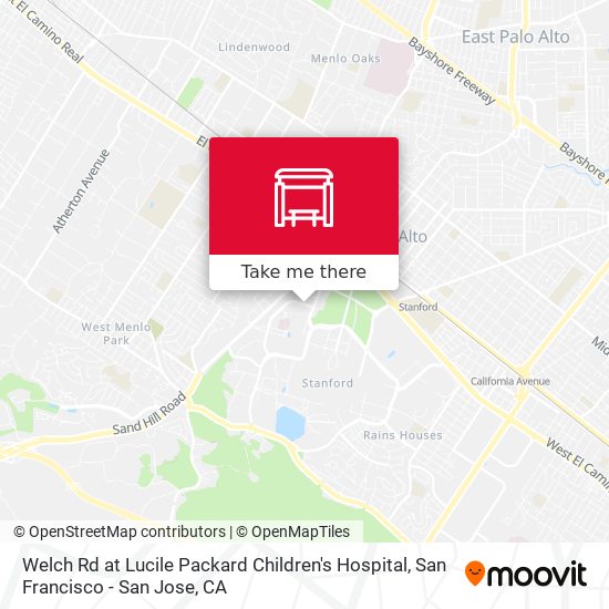 Welch Rd at Lucile Packard Children's Hospital map