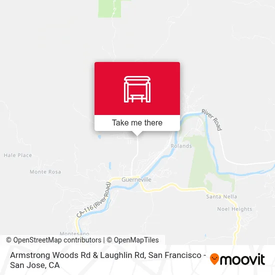 Armstrong Woods Rd & Laughlin Rd map