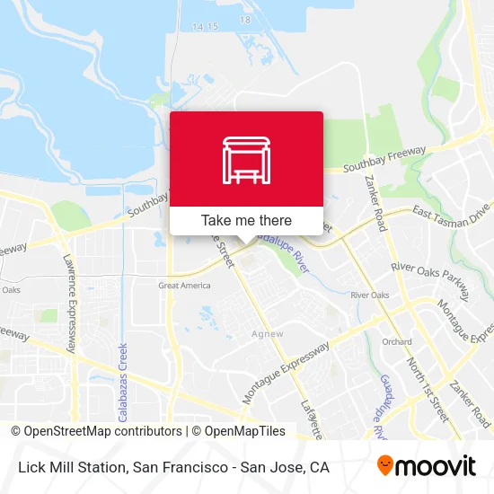 Lick Mill Station map