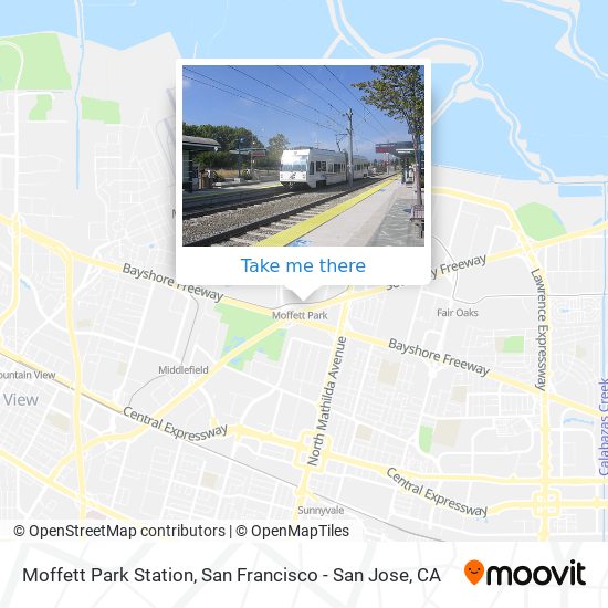 Mapa de Moffett Park Station