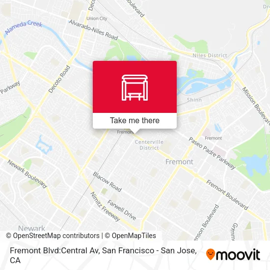 Mapa de Fremont Blvd:Central Av