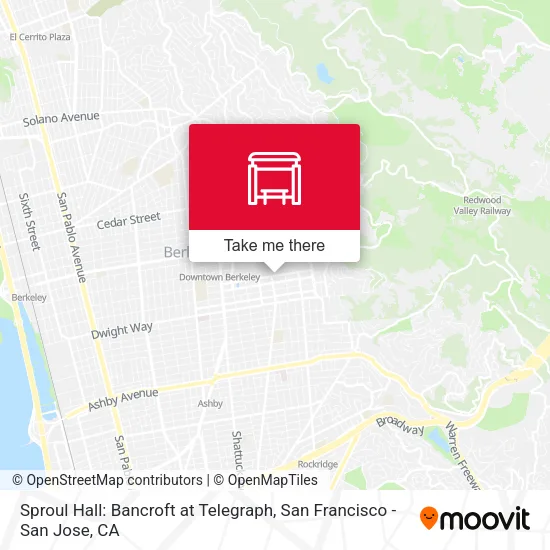 Sproul Hall: Bancroft at Telegraph map