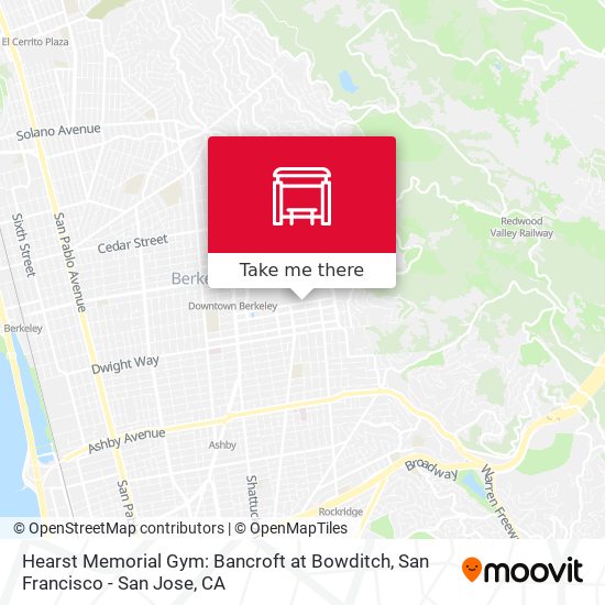 Hearst Memorial Gym: Bancroft at Bowditch map