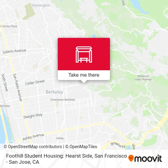 Foothill Student Housing: Hearst Side map
