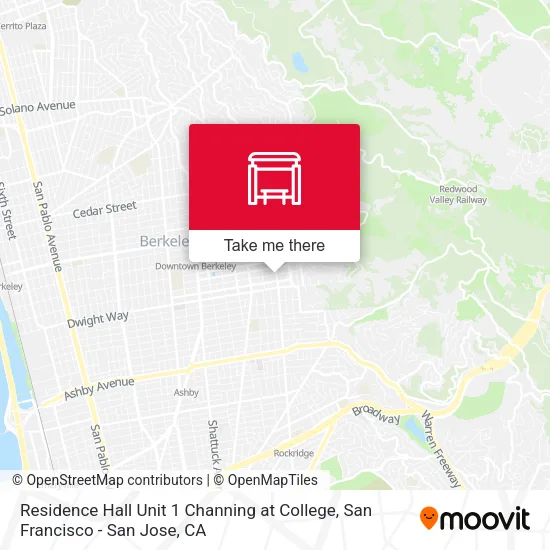 Residence Hall Unit 1 Channing at College map