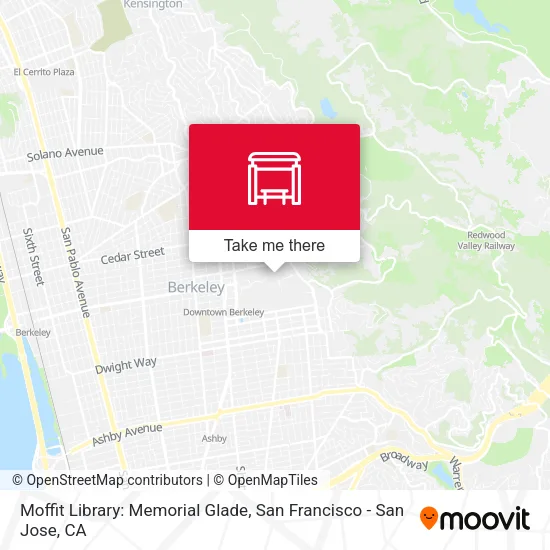 Mapa de Moffit Library: Memorial Glade