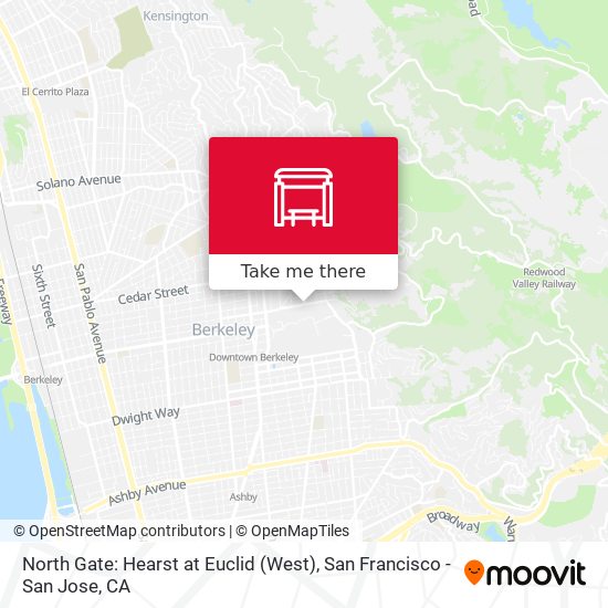 Mapa de North Gate: Hearst at Euclid (West)