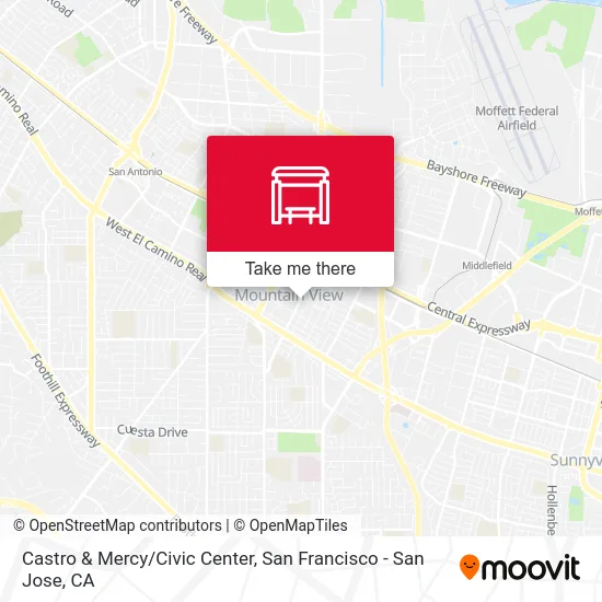 Castro & Mercy/Civic Center map