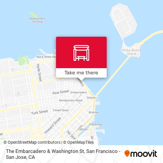 The Embarcadero & Washington St map