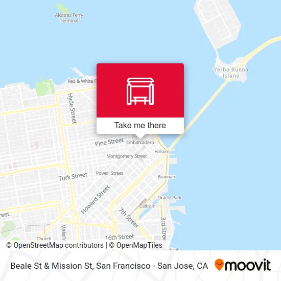 Beale St & Mission St map