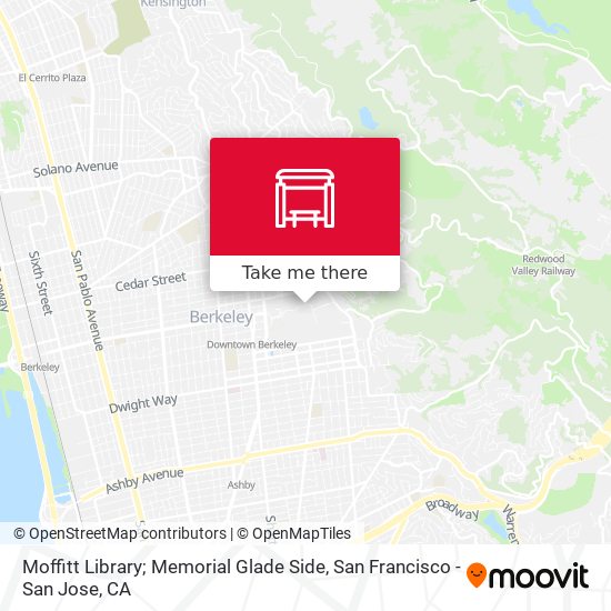 Moffitt Library; Memorial Glade Side map