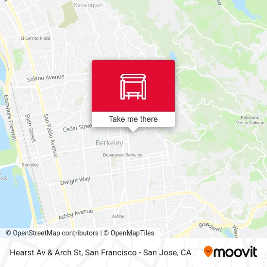 Mapa de Hearst Av & Arch St