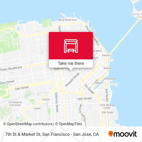 7th St & Market St map
