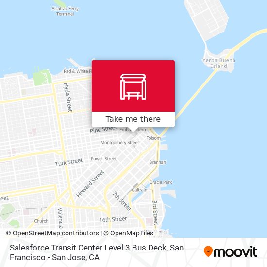Mapa de Salesforce Transit Center Level 3 Bus Deck