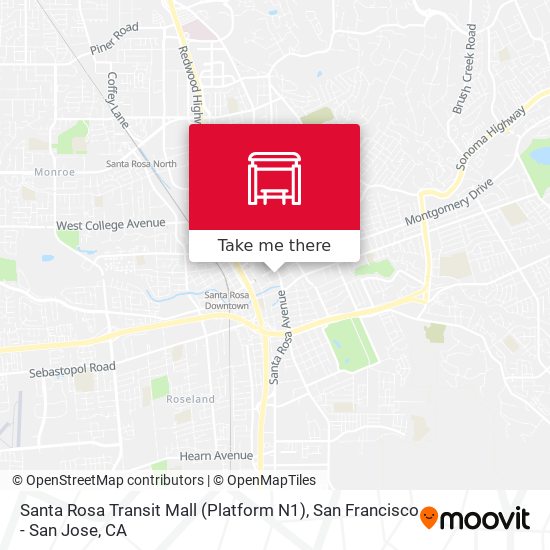 Santa Rosa Transit Mall (Platform N1) map